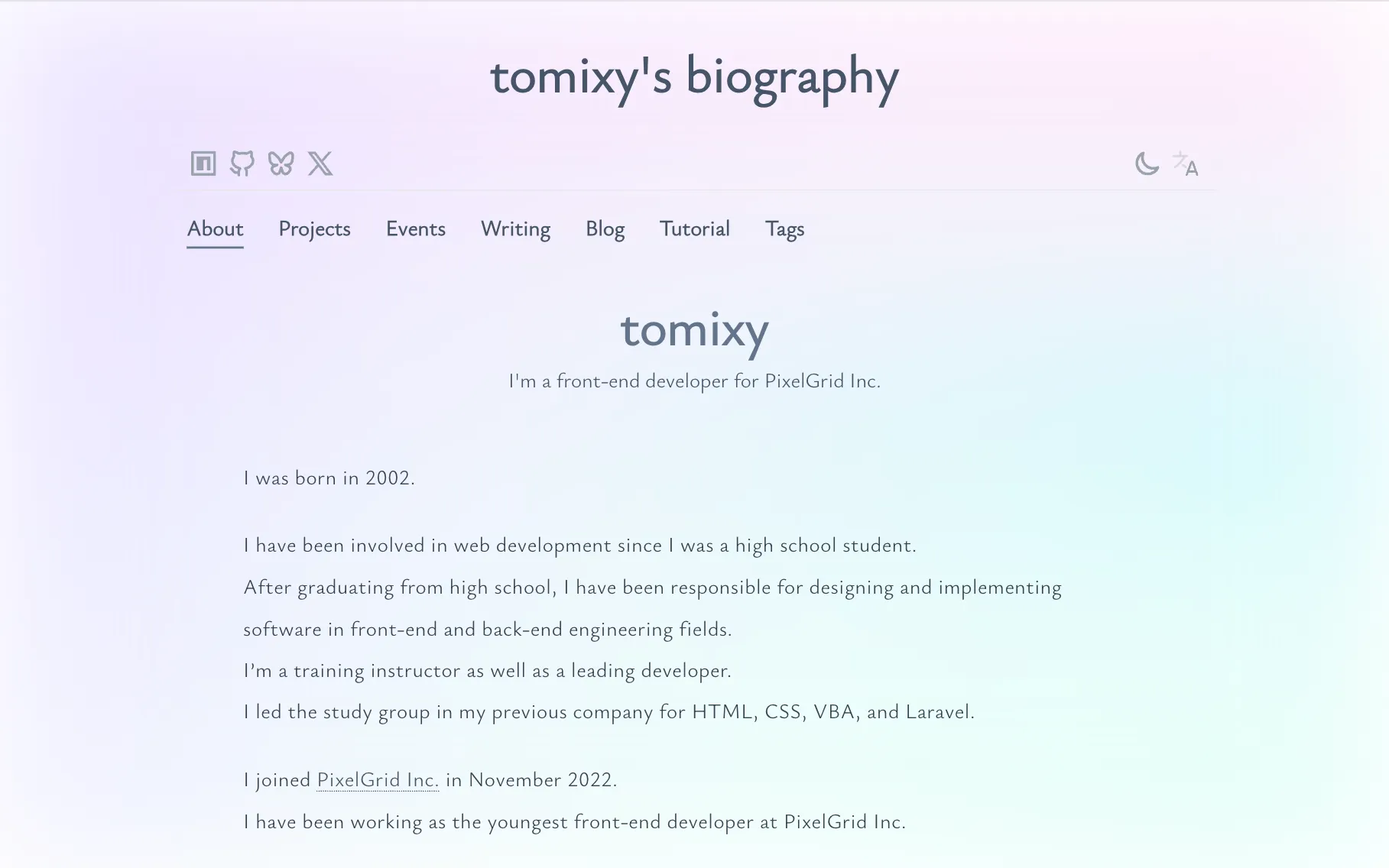 tomixy's biography